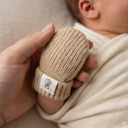 Babyhandschuhe aus 100% Wolle (Merino)
