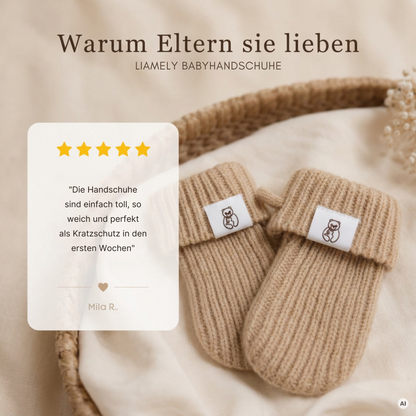 Babyhandschuhe aus 100% Wolle (Merino)